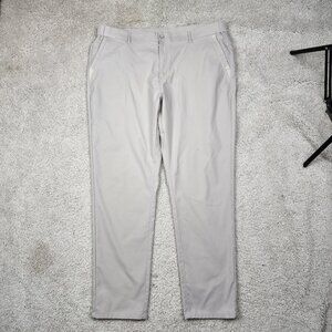 Jack Archer Jetsetter Pants Mens 40x32 Ivory Cream Travel Tech Slim Golf Stretch